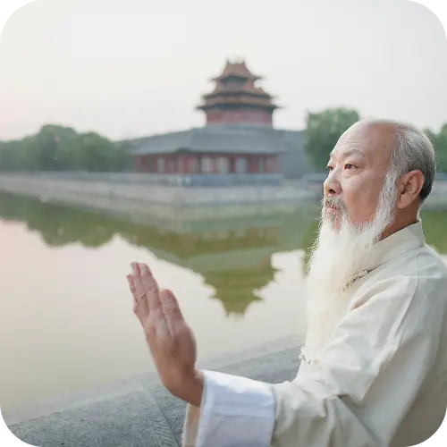Maestro de China practicando Qigong
